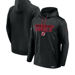 Fanatics New Jersey Devils Black Authentic Pro Rink Fleece Pullover Hoodie Sz M